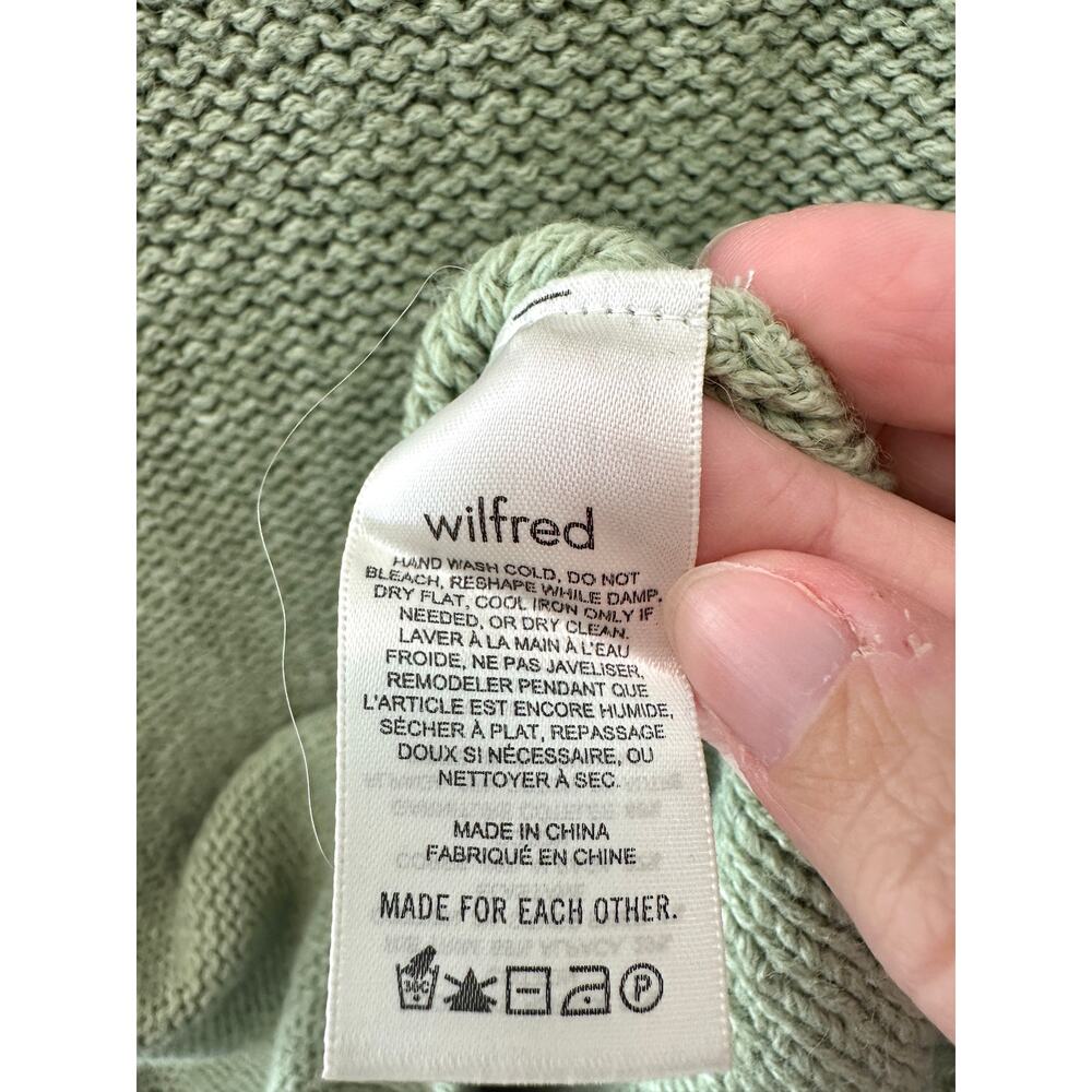 ARITZIA Wilfred Alpaca Blend Sage Green Puff Sleeve Atwood Sweater | XXS - Picture 8 of 9